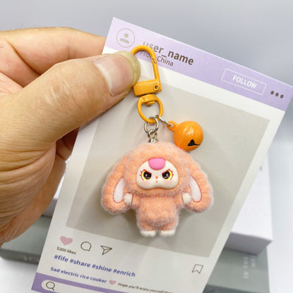 Plush Bow Tie Big-Eared Doll Keychain
