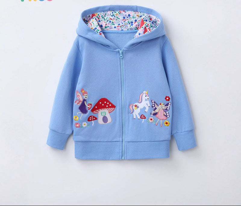 Creative Cartoon Kids Hoodie Zipper Sweatshirt