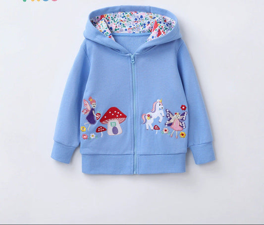 Creative Cartoon Kids Hoodie Zipper Sweatshirt