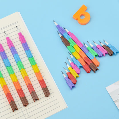 Mechanical Pencil Rainbow Block Refillable For Kids