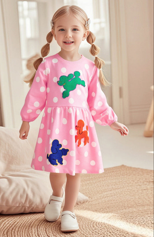 Fall Children's Dress Cute Cotton Princess Dress