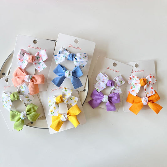 Colorful Butterfly Hair Clips Cute Fabric Hair Accessories for Kids