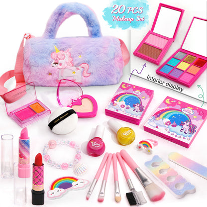 Girls' Makeup Play Set with Stylish Handbag