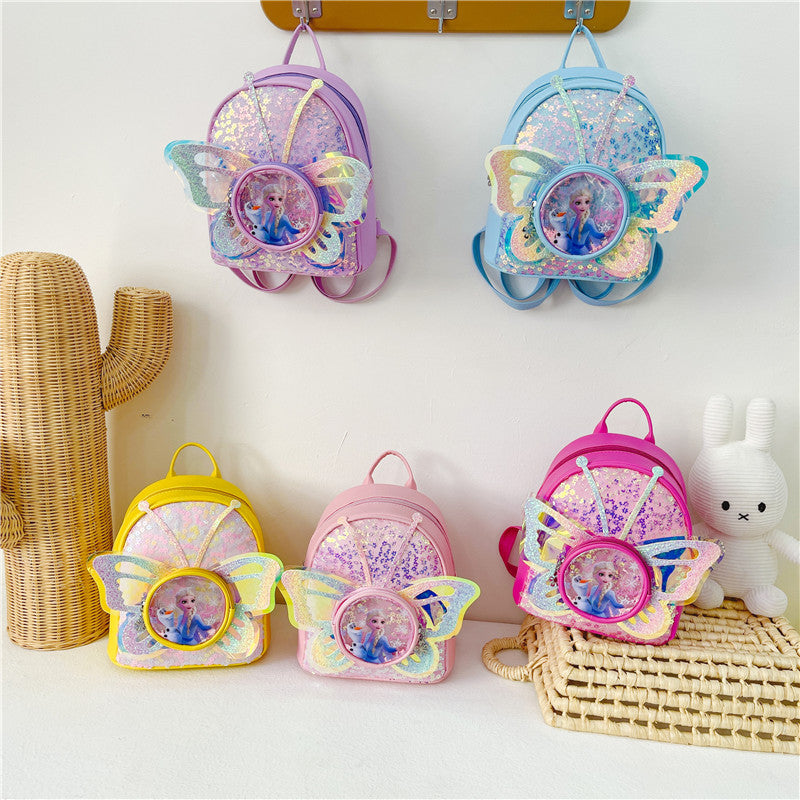 Trendy Princess Sequin Backpack for Kids