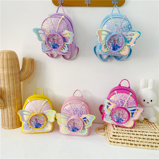 Trendy Princess Sequin Backpack for Kids