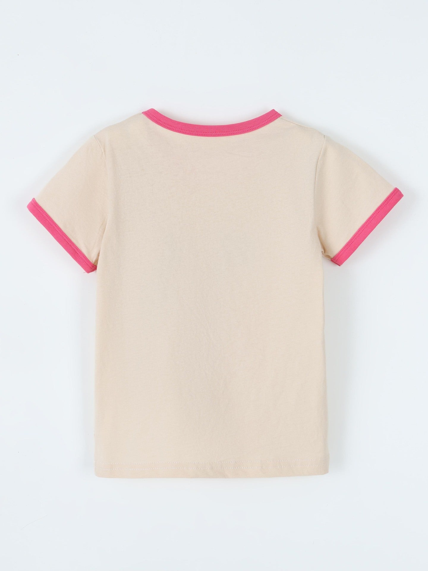 New Girls' Floral Print Short Sleeve T-Shirt