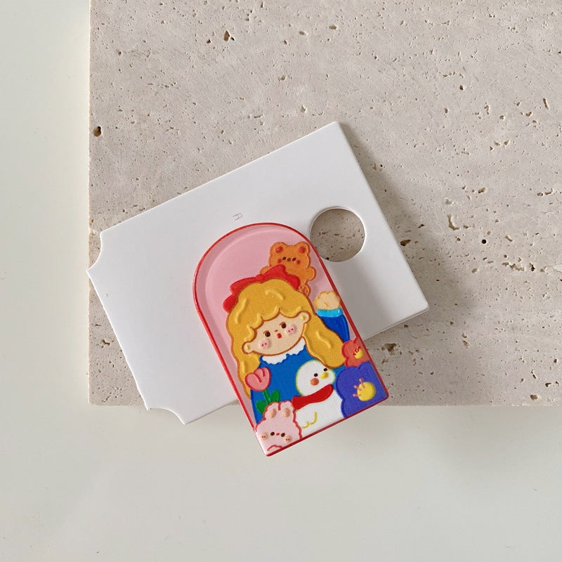 Kids' Cartoon Bear Hair Clips Acrylic Duckbill Clips for Girls