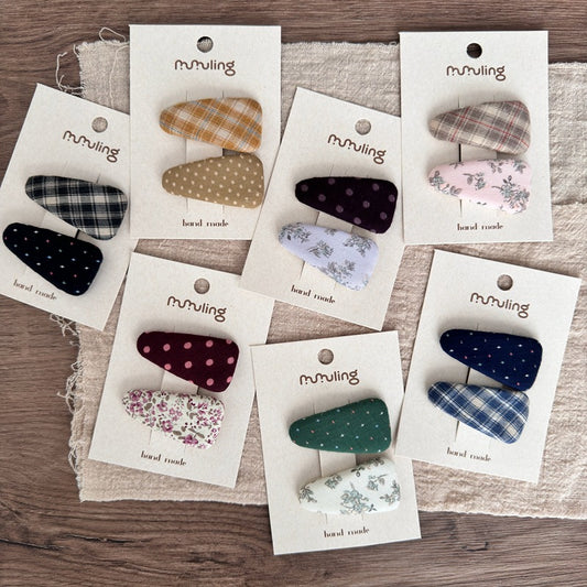 Sweet Floral Fabric BB Hair Clips for Kids