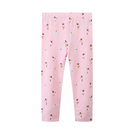 Kids Cotton Leggings for Girls Casual Stretch Pants