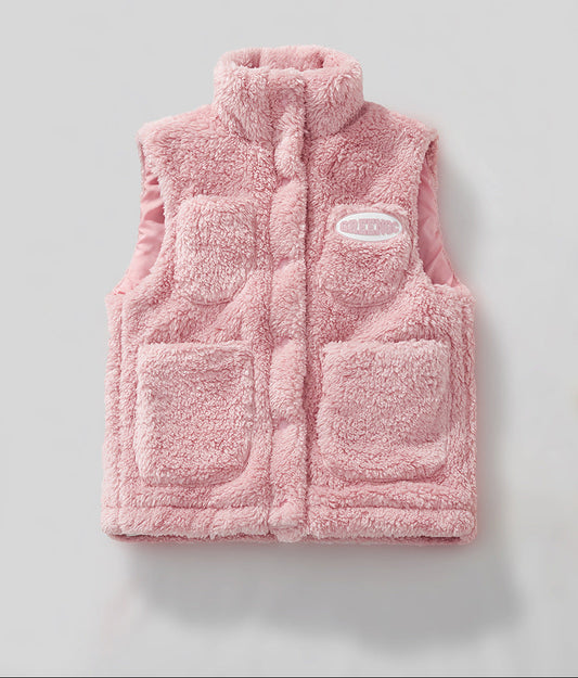 Trendy Cute Sleeveless Children's Jacket Cozy Polyester Vest