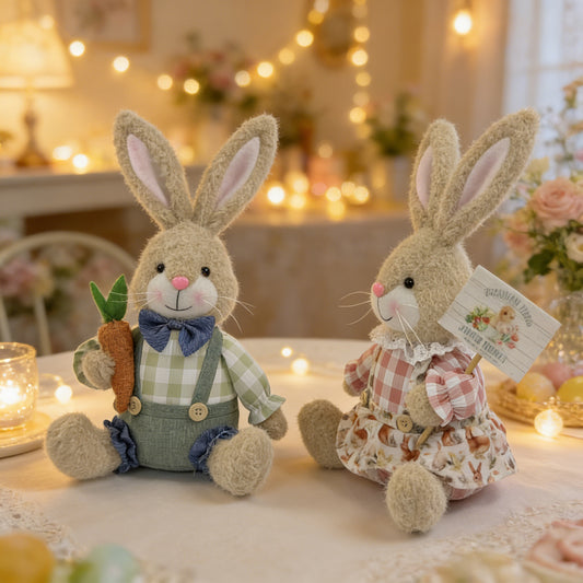 Cute Easter Bunny Figurines - Creative Decor for Easter Celebrations