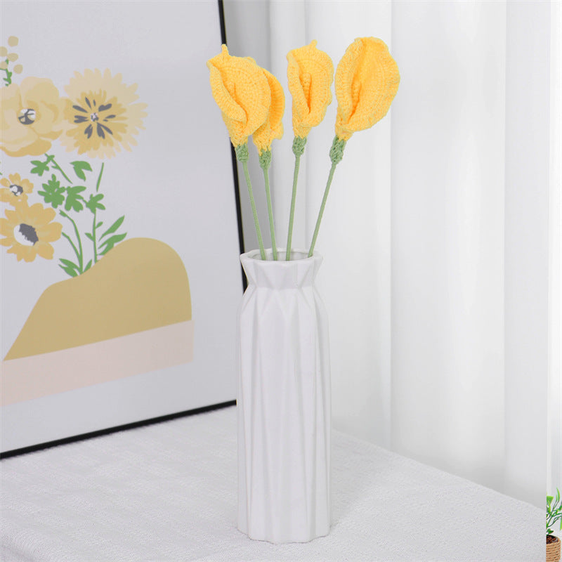 Single Stem Dried Flower Rose Tulip Bouquet Decor