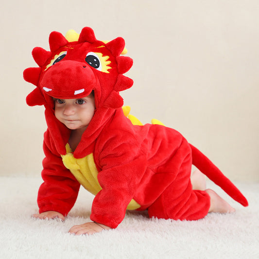 New Animal Print Fleece Pajamas for Toddlers