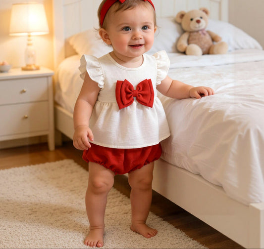Girls' Sleeveless Dress with Shorts Set - Cute and Trendy