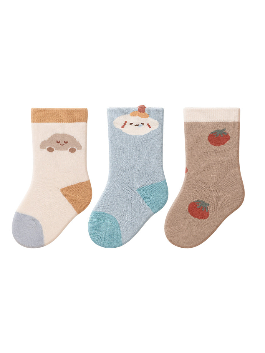 Cartoon Pattern Cotton Socks Comfortable Mid-Calf Socks