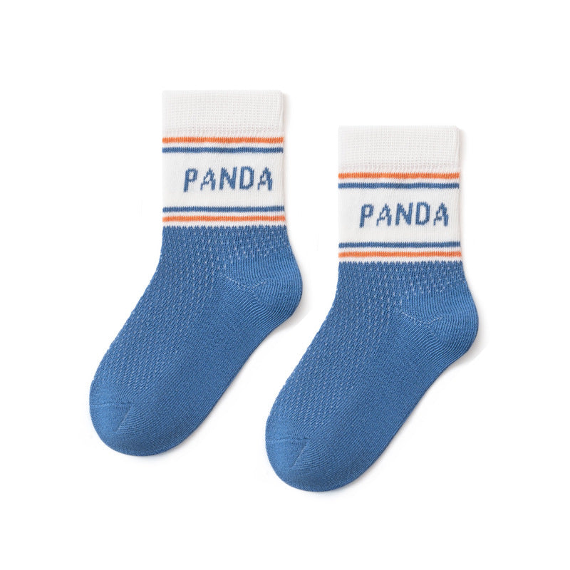 Cartoon Animal Mid-Calf Socks For Kids - Lightweight Cotton