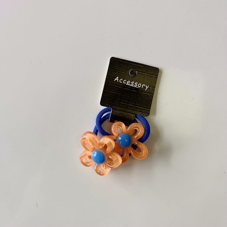 Colorful Hollow Flower Hair Ties for Kids