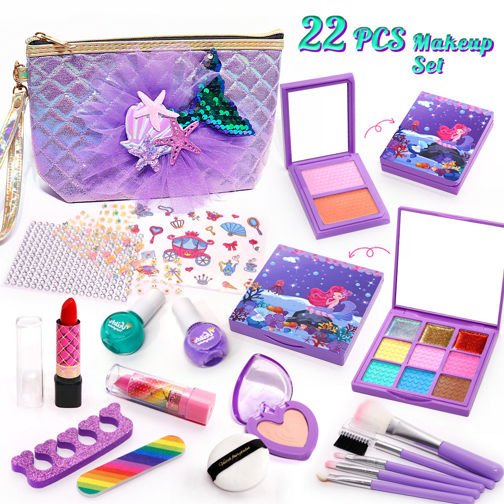 Girls' Makeup Play Set with Stylish Handbag