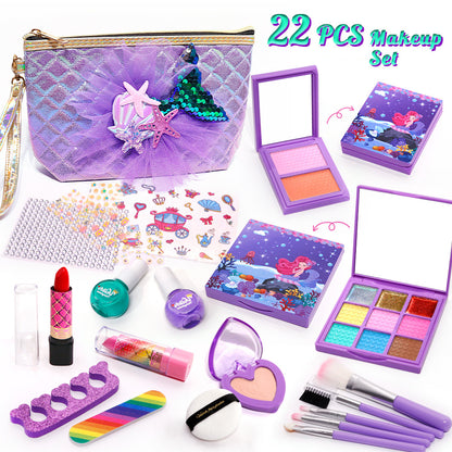 Girls' Makeup Play Set with Stylish Handbag