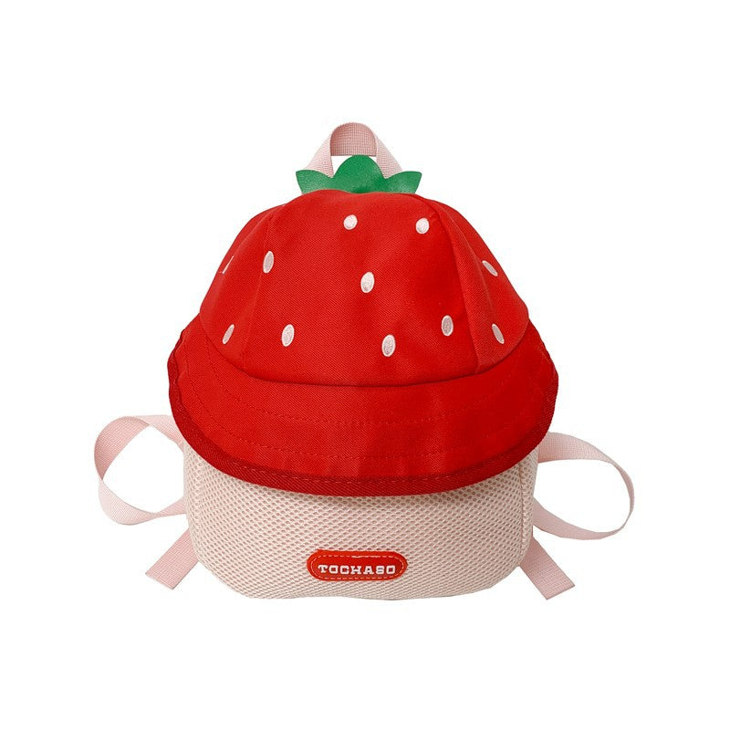 Cute Mushroom House Kids Backpack Cartoon Design Breathable