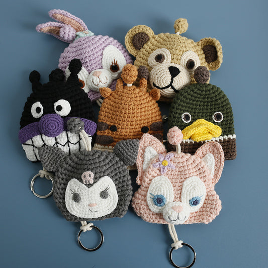 Cartoon Animal Key Case Handmade Cotton Key Holder