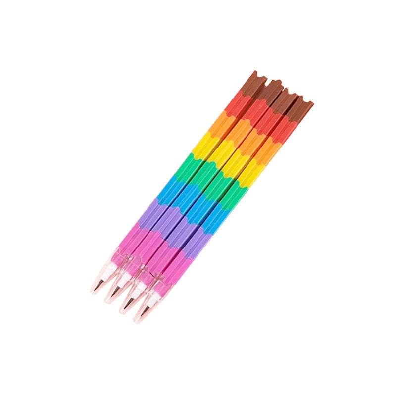 Mechanical Pencil Rainbow Block Refillable For Kids