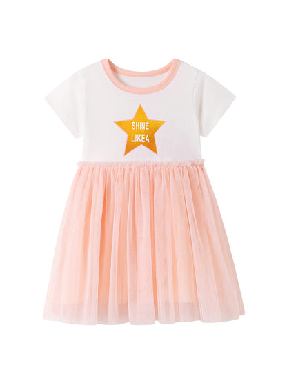 Girls' Cute Tulle Dress Cotton Princess Dress