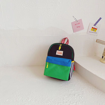 Kids' Colorful Canvas Backpack Lightweight School Bag