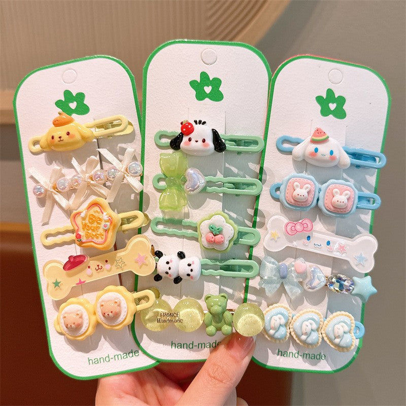 Cute Cartoon Dopamine Hair Clips for Girls - Princess Series Hair Accessories