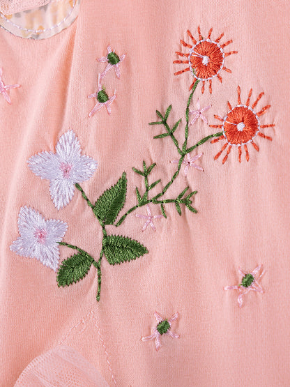 Cotton Floral Princess Dress for Girls