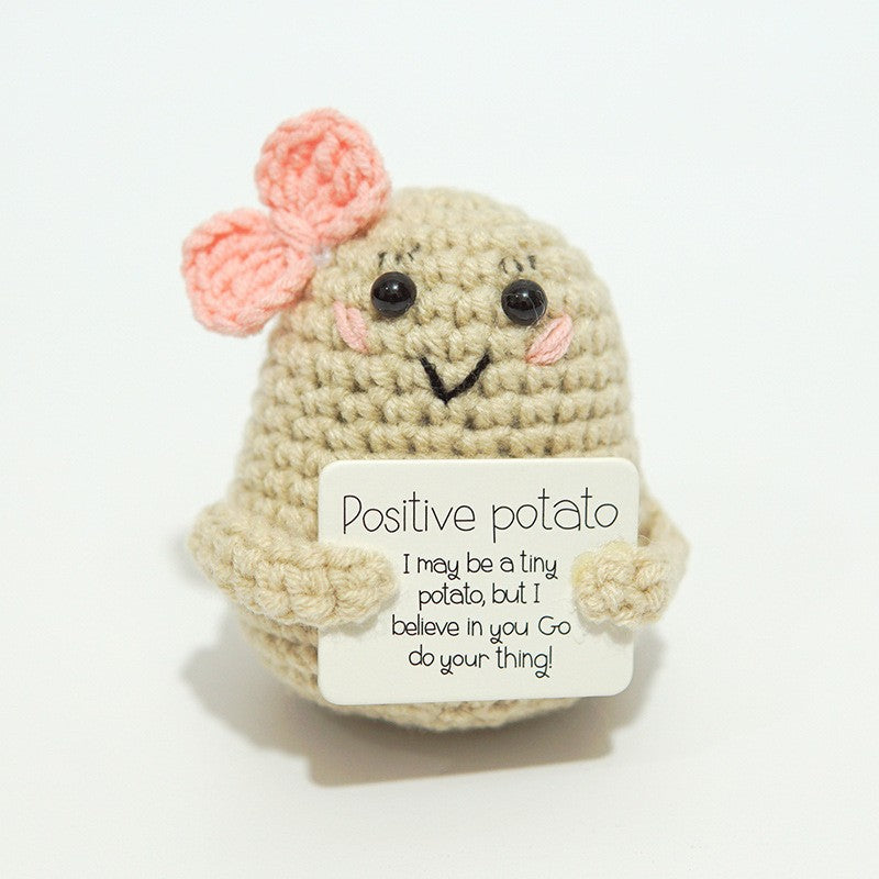 Handmade Positive Energy Potato Plush Toy with Quirky Expressions