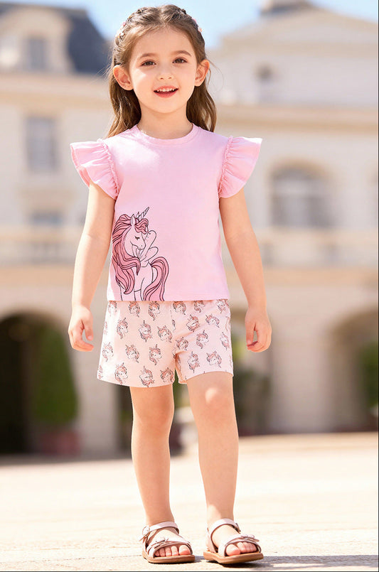 Cartoon Children's Outfit Cute Girls Set