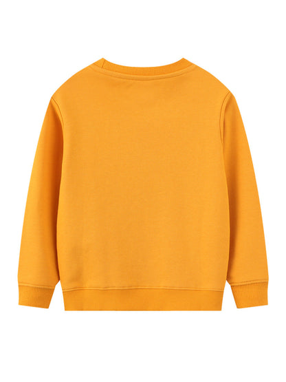 Cartoon Excavator Sweatshirt for Boys - Cozy Cotton Fall Style