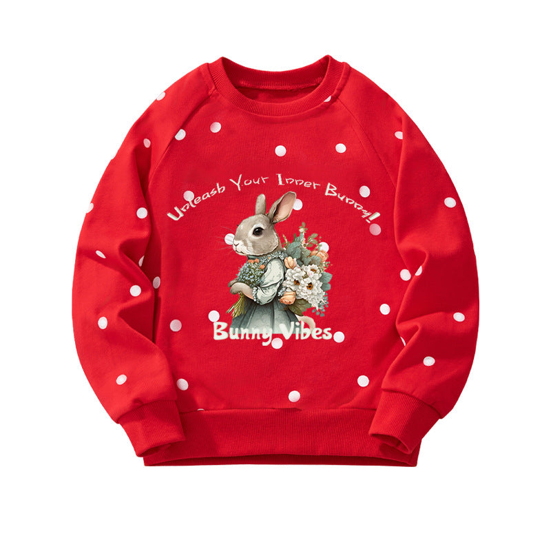 Children's Hoodie Casual Animal Print Cotton Sweatshirt