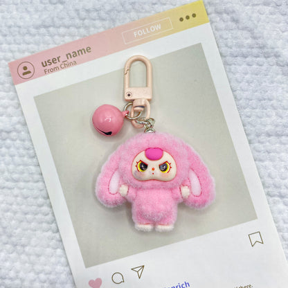 Cute Plush Bunny Keychain Bag Charm - DIY Accessory