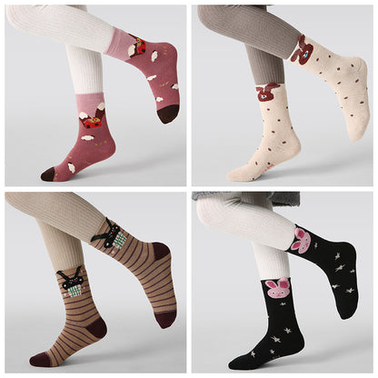 Kids Socks Animal Terry Cozy Warm Home Wear