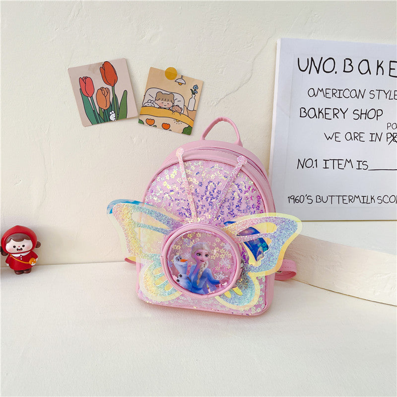 Trendy Princess Sequin Backpack for Kids