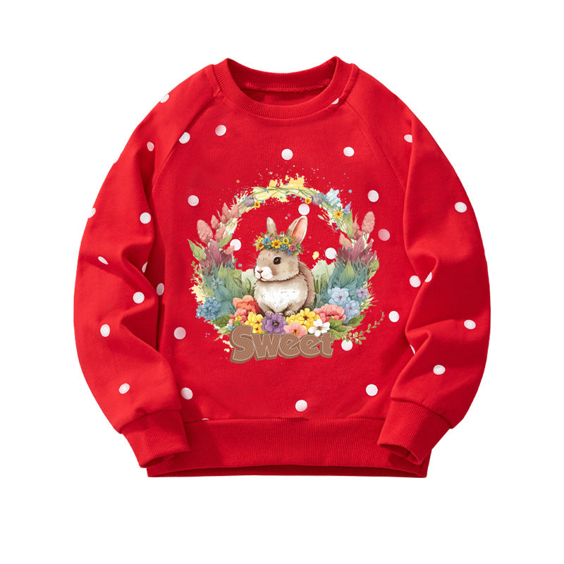 Children's Hoodie Casual Animal Print Cotton Sweatshirt