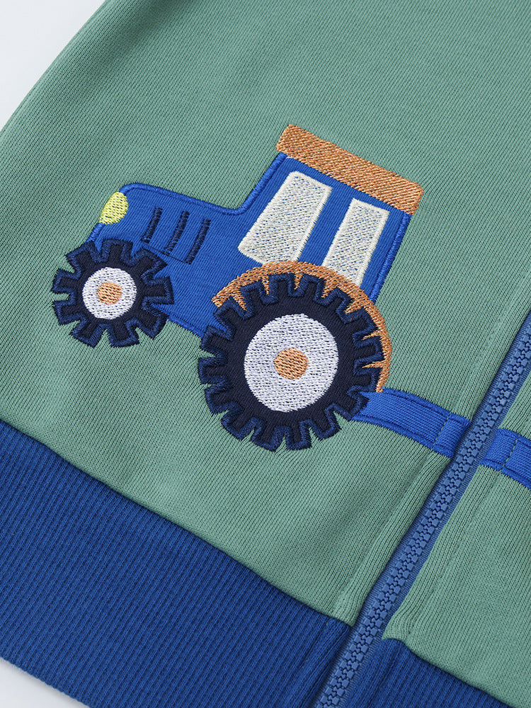 Creative Cartoon Zip-Up Hoodie for Kids