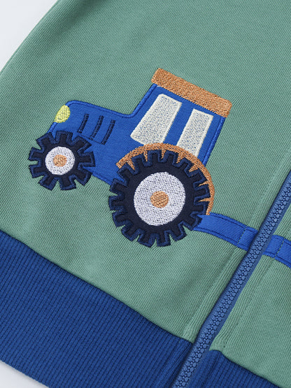 Creative Cartoon Zip-Up Hoodie for Kids