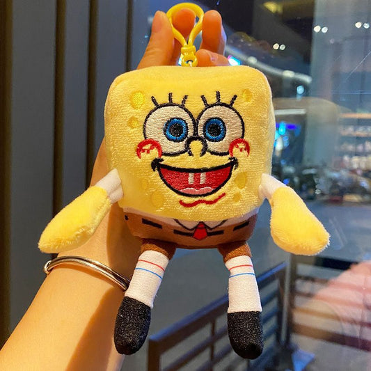 Plush Starfish Keychain Toy with SpongeBob Design