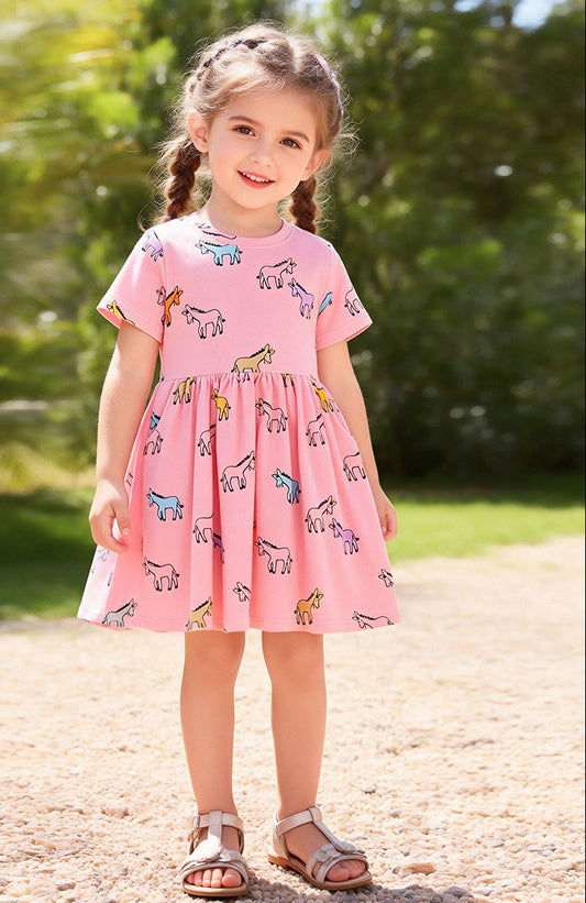 Cartoon Summer Dress for Girls Cute Baby Dress