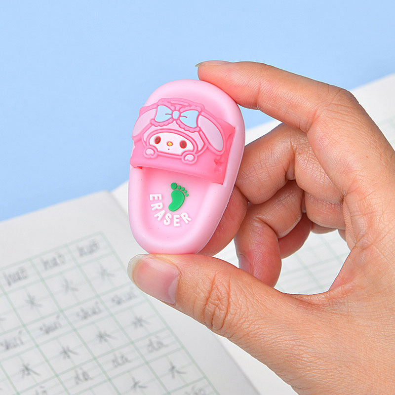 3D Slipper Erasers Cute Cartoon Clean Erase For Kids