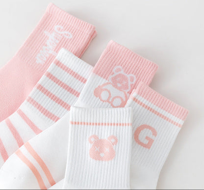 Colorful Cartoon Kids Cotton Basketball Socks