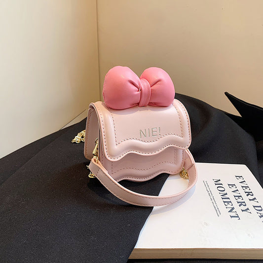 Kids Mini Shoulder Bag Bow Chain Crossbody Bag