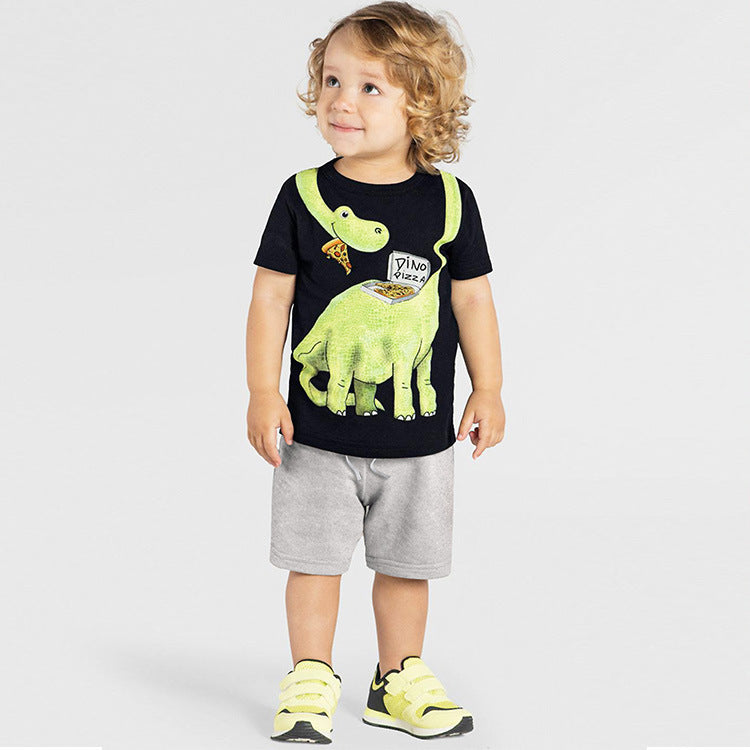 Summer Boys' Cute Sports T-Shirt and Shorts Set