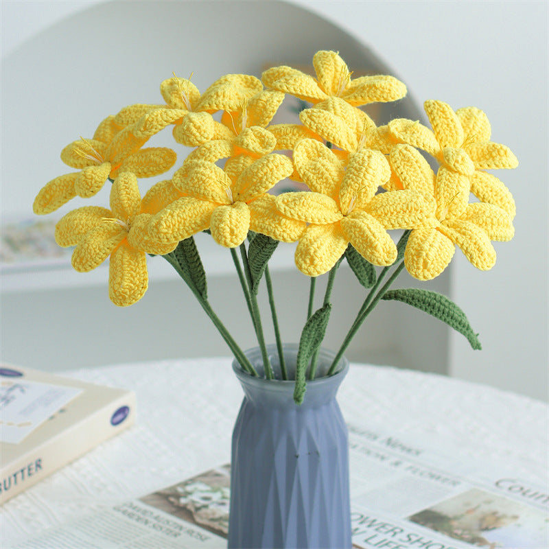 Single Stem Dried Flower Rose Tulip Bouquet Decor