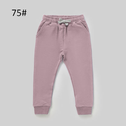 Children's Solid Color Casual Pants Comfortable All-Season Style