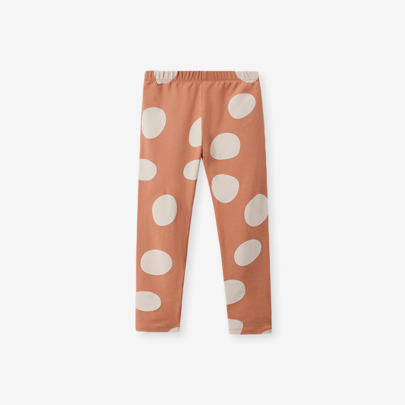Girls Cartoon Print Cotton Two-Piece Set