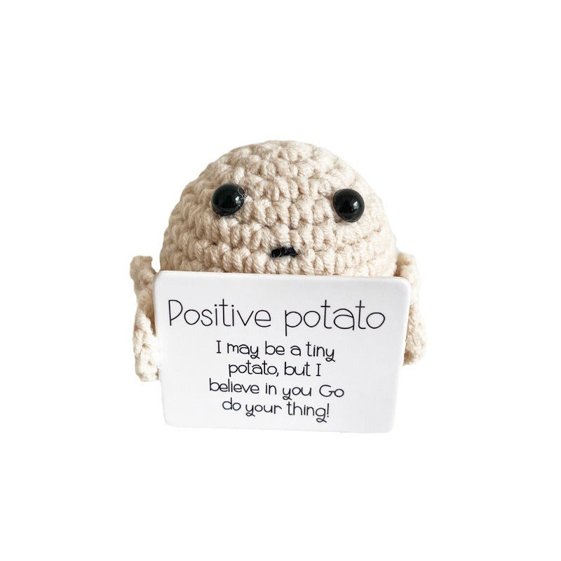 Handmade Positive Energy Potato Plush Toy with Quirky Expressions